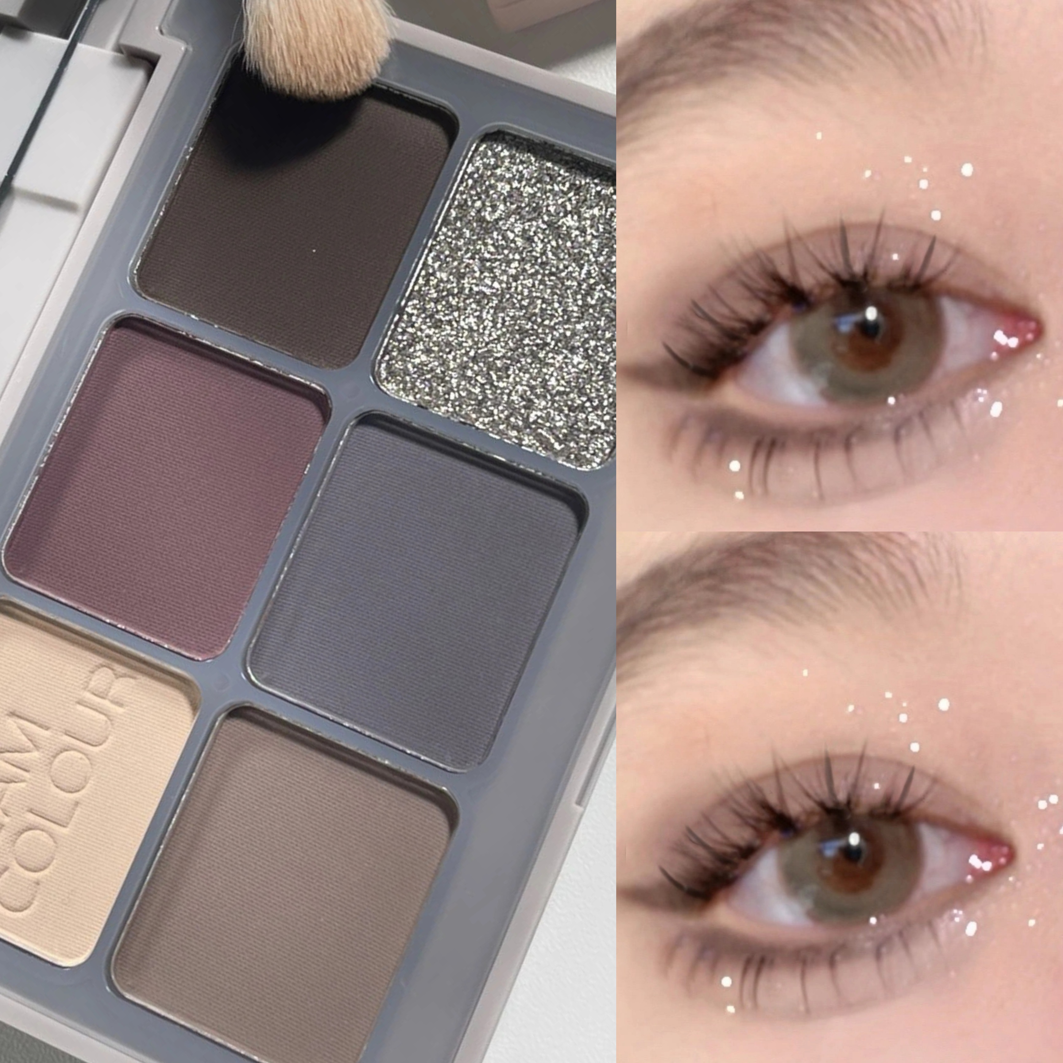 Magic color Cement disc eye shadow disc low-saturation wool embryoids grey earth Thins affordable students pure desire