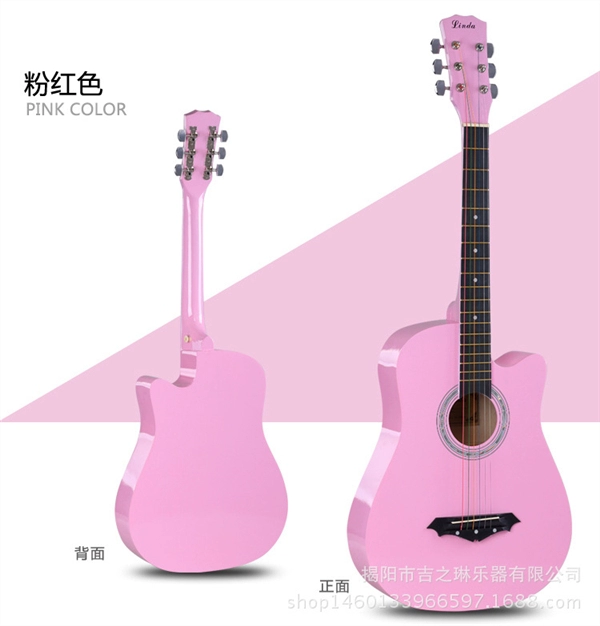 Trang chủ mới Acoustic Guitar Acoustic Guitar Nhạc cụ Elm Guitar 38 Inch Người mới bắt đầu Acoustic Guitar - Nhạc cụ dân tộc