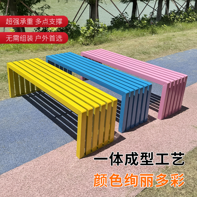 Outdoor Bench, Basketball Bench, Long Bench, Park Bench with Backrest, Gym Rest Bench, Galvanized Long Bench for Sports