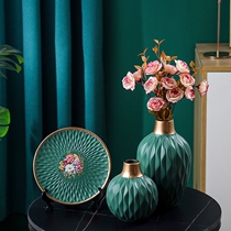 TV Two sides Decorative Pendulum eurostyle ceramic vase Three sets of home living room TV Creative decorations hem