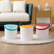 Plastic Bucket Thickened durable plastic Sitting Home Fishing Bucket Hand Bath Basket Car Wash Bucket Containing Bucket Stool