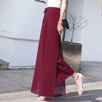 Pendant feeling Lazy Pants Loose thin Snow Spun Broadlegged Pants 2022 Summer Long Pants High Waist Casual Pants 90% Pants