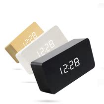Time display alarm clock Creative electronic alarm clock headboard Multi-functional minimalist modern night light LED muted