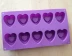 Mới 10 lỗ concavo-lồi hình trái tim DIY silicone mousse bánh thạch pudding khuôn xà phòng thủ công dễ dàng phát hành
