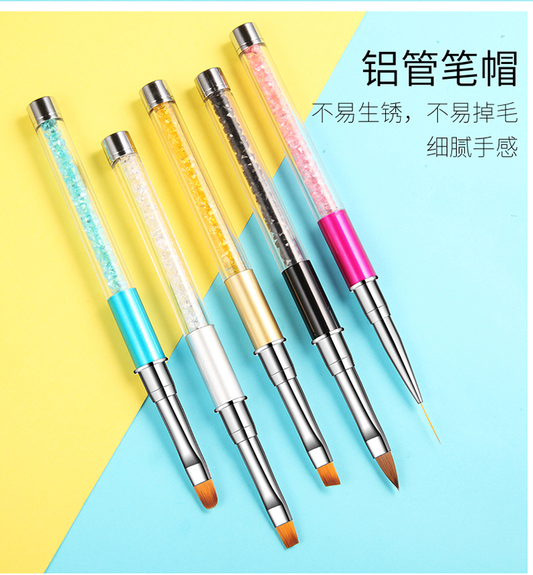 Bộ cọ vẽ Bộ hoàn chỉnh của Bút vẽ chính hãng Vẽ Bút Kéo Bút Light Rèm Bút Khắc Smudge Gradient Pen Tool - Công cụ Nail kìm bấm móng