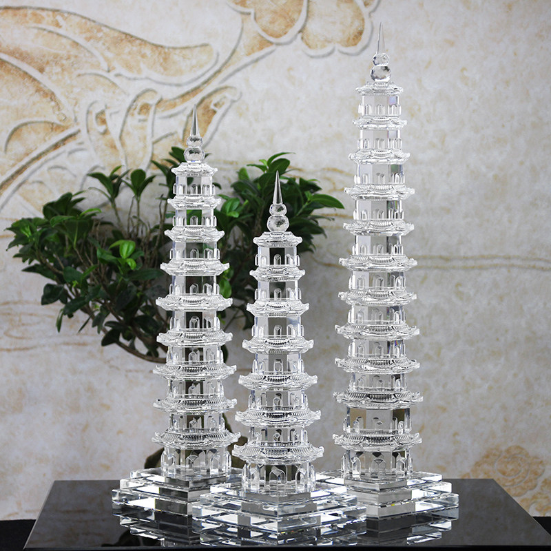 Desktop opening Seven-story crystal tower Nine-story Wenchang Tower Study study Living room Wenchang Tower Home decoration