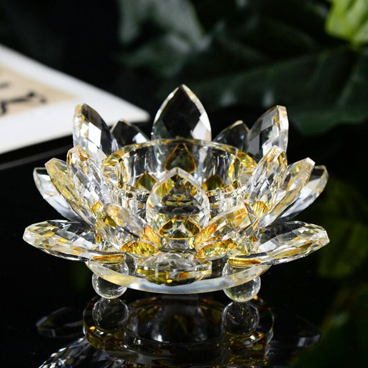 Buddhist worshipping with supplies Buddha Hall Terrace Pendulum crystal glass wax candle holder Long Ming lamp Seven color optional ghee lamp holder