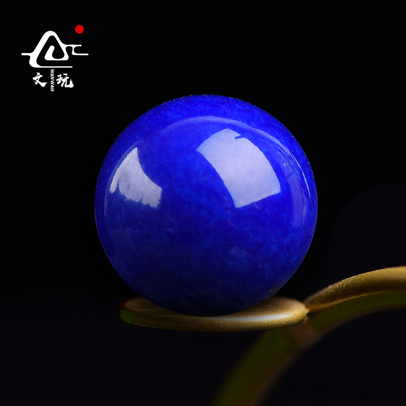 Pure natural 7A collection of gold - grade ball ball beads white and gold - free vessel jelly - blue single - bead string with beads