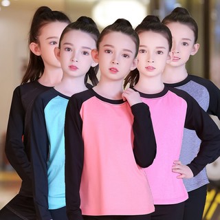 Girls' quick-drying long-sleeved t-shirt running shirt