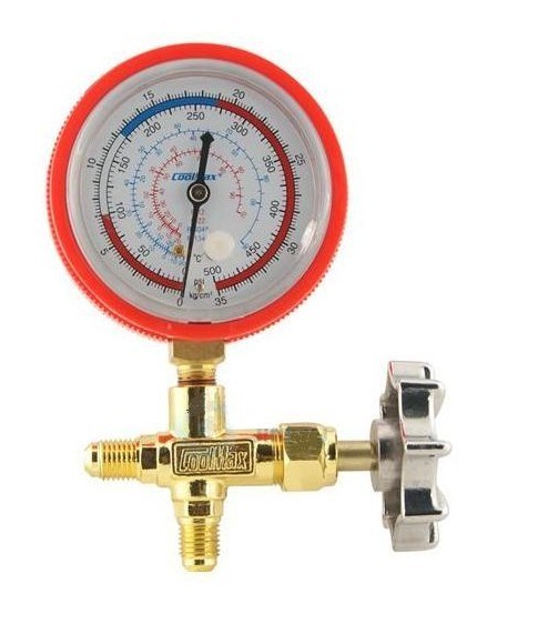 Taiwan Gemei brand CM-466-G (without pipe)Single high pressure pressure gauge with valve Refrigerator refrigerant pressure gauge
