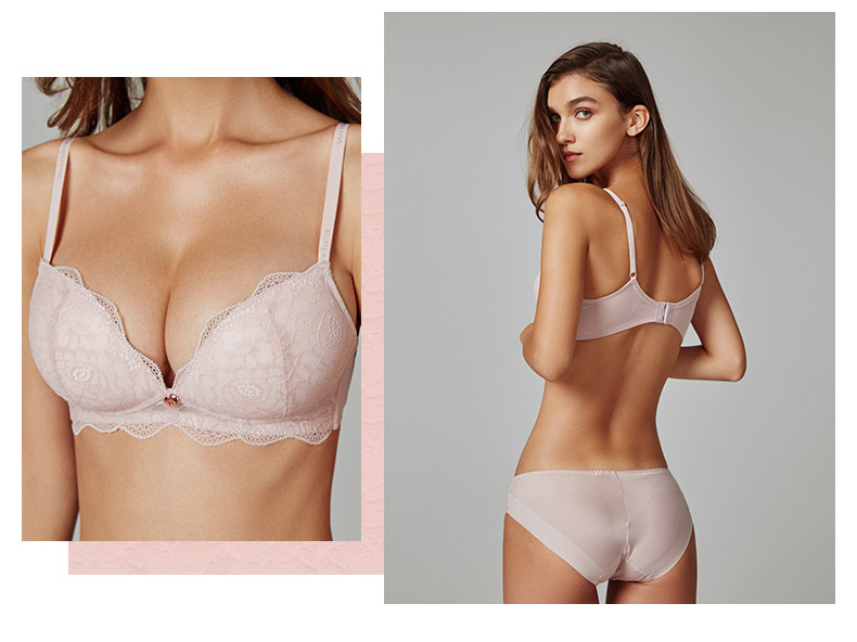 Wonderbra không có vòng thép nữ bra đồ lót ren nữ cảm thấy thoải mái cô gái tinh dầu túi nước áo lót 3 dây