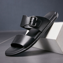 Factory Genuine Mens Shoes Broken Size Special Price Pick Up Leakage Cattle Casual First Layer Cowhide Beach Sandals and Slippers Clearance