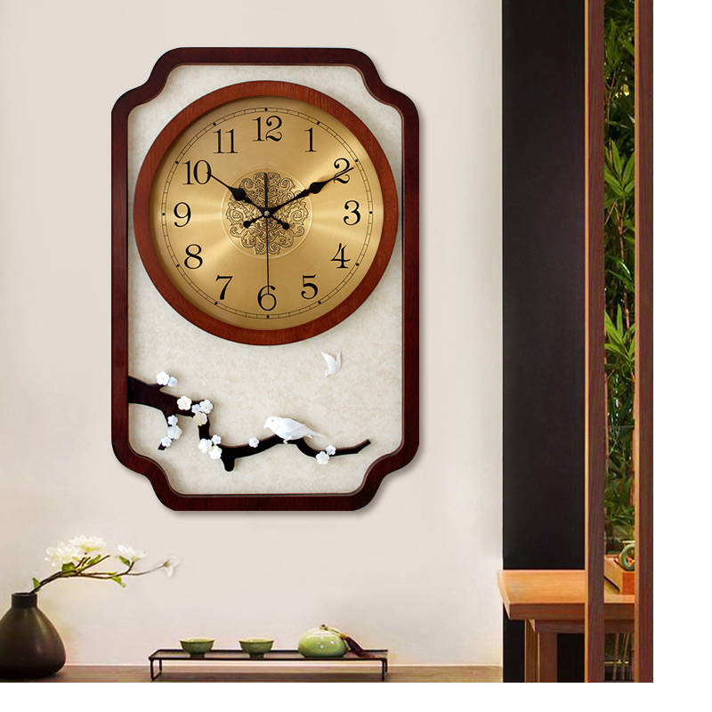 Living room Chinese style clock New Chinese wall clock Creative personality fashion household hanging watch Art decoration atmospheric watch