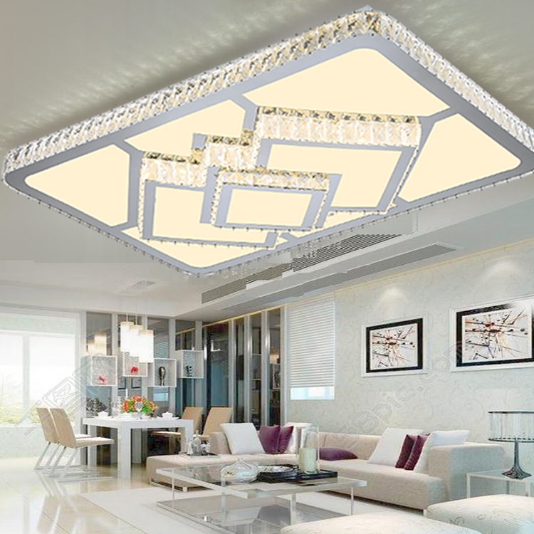 High-end atmospheric 1 2led living room headlight rectangular modern simple main light ceiling lamp whole house package combination