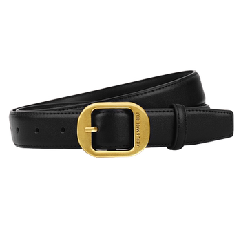 Belt for women with jeans, versatile genuine leather women's belt 2024 new fashion simple trouser belt cowhide black