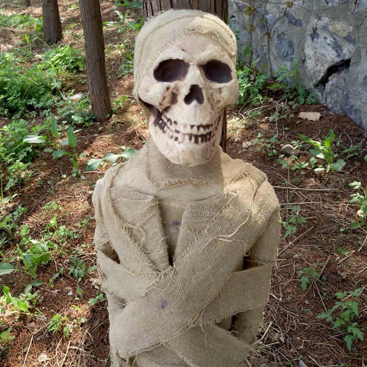 Phòng thoát trang trí ma ám trang trí nhà cung cấp Halloween đạo cụ xác ướp xác khô mô hình kinh dị 骷髅 xác chết - Sản phẩm Đảng / Magic / Hiệu suất đồ hoá trang trẻ em