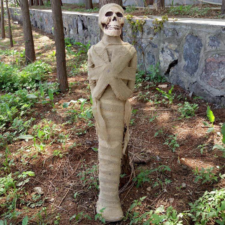 Secret Room Escape Swing Ghost House Decoration Supplies Halloween Props Dry Body Mummy Model Terror Skeleton Body