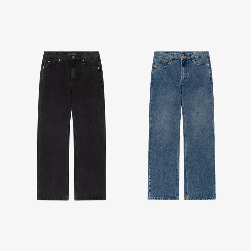 No Logo / Ross * Turkish Imported Bossa Fitted Straight-Leg Slim Fit Washed Plain Jeans No Logo / Ross * Turkish Imported Bossa Fitted Straight-Leg Slim Fit Washed Plain Jeans