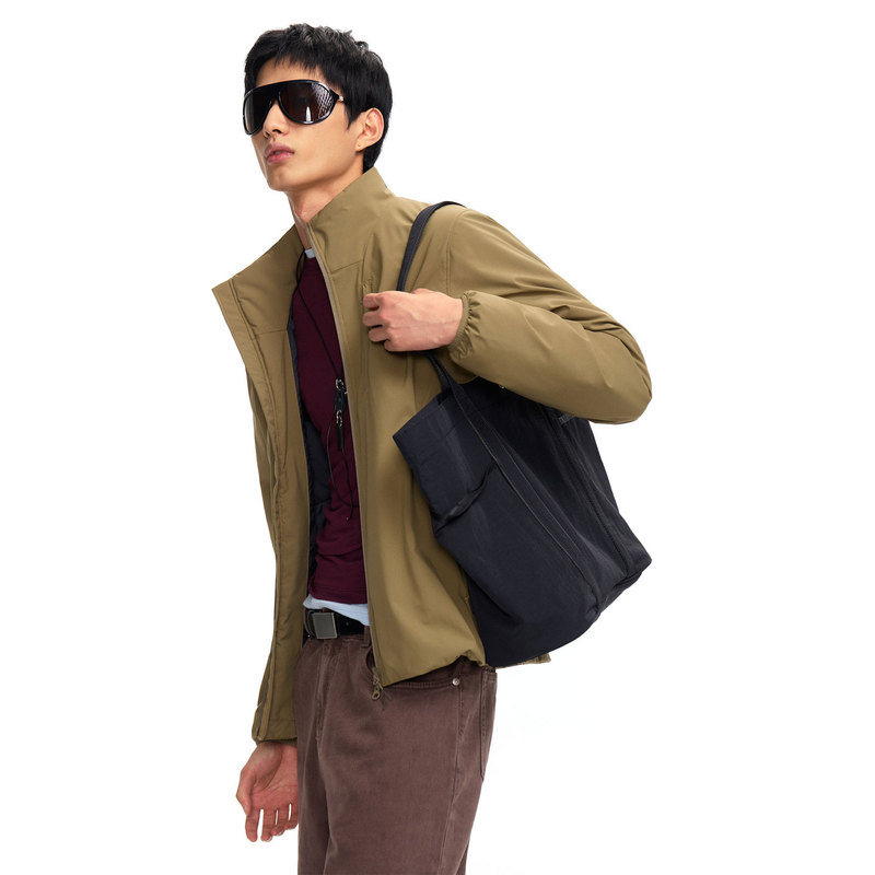 No Logo / Kzc-Sojourn * Japan Teijin Silver Label 60Gp Cotton Stand Collar Zipper Cotton Jacket No Logo / Kzc-Sojourn * Japan Teijin Silver Label 60Gp Cotton Stand Collar Zipper Cotton Jacket