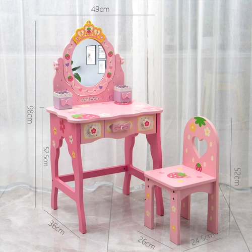 Игрушка для макияжа, детский комплект, деревянная семейная база под макияж для принцессы, коробка для косметики, лак для ногтей, подарок на день рождения