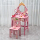 Игрушка для макияжа, детский набор, деревянная семейная база под макияж для принцессы, коробка для косметики, лак для ногтей, подарок на день рождения