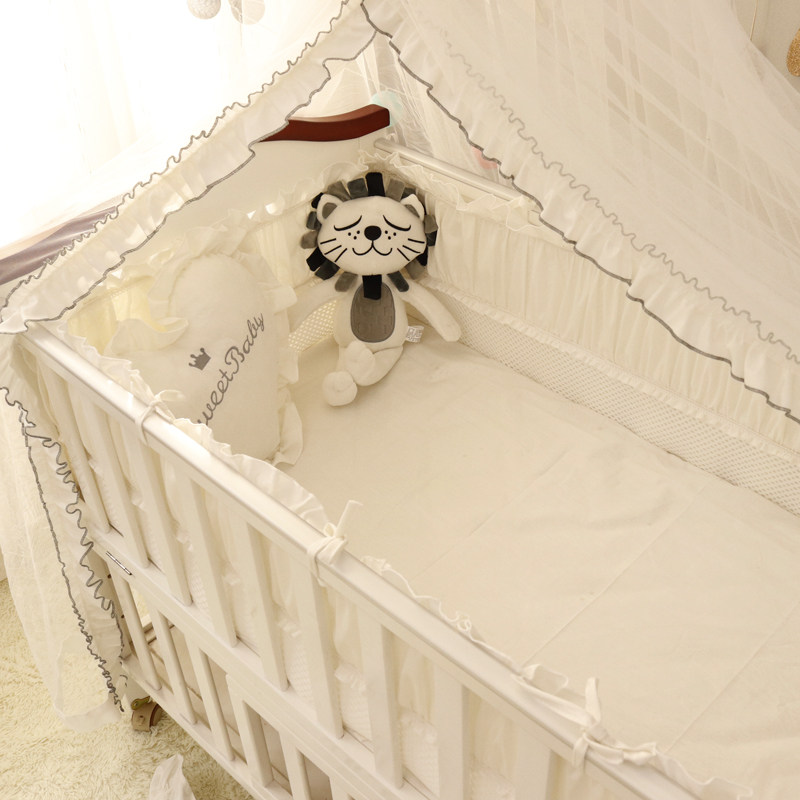 Customized Aidole Crib Bed Summer Breathable Mesh Thickening Anti-collision Baby Bedding Mosquito Net Kit
