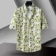Pure cotton short-sleeved floral shirt men's summer new Korean style trendy youth casual printed shirt half-sleeved floral inch shirt