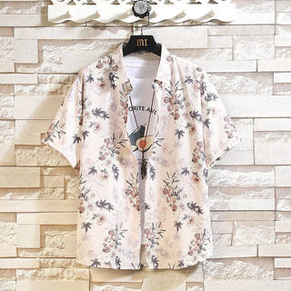 Japanese-Style Floral Shirt for Men, Short-Sleeved, Trendy Brand, Hong Kong Style, Loose Fit, Versatile Half-Sleeve Shirt, Summer Thin Style, Casual Top for Couples