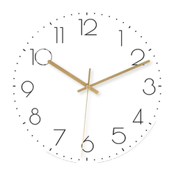 Simple Classic Wall Clock, Living Room Clock, Stylish Digital Clock, Wall-Mounted Modern Silent Sweep-Second Quartz Clock, No Drilling Required