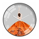 Orange Age Silent Home Decorative Wall Creative Wall Clock