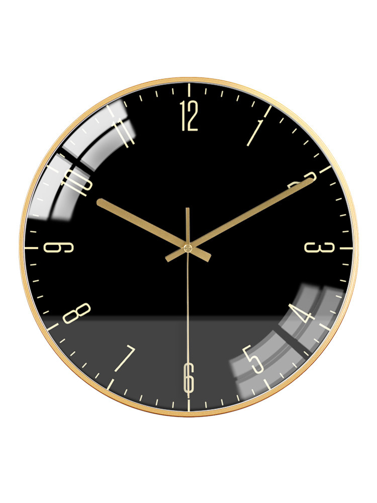 Modern Minimalist Clock, Home Clock, Light Luxury Wall Clock, Living Room Black Creative Stylish Nordic Silent Wall Clock