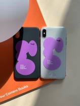Tagi Ball Purple Ball Shell original design iphone black hand Oil feel transparent phone case