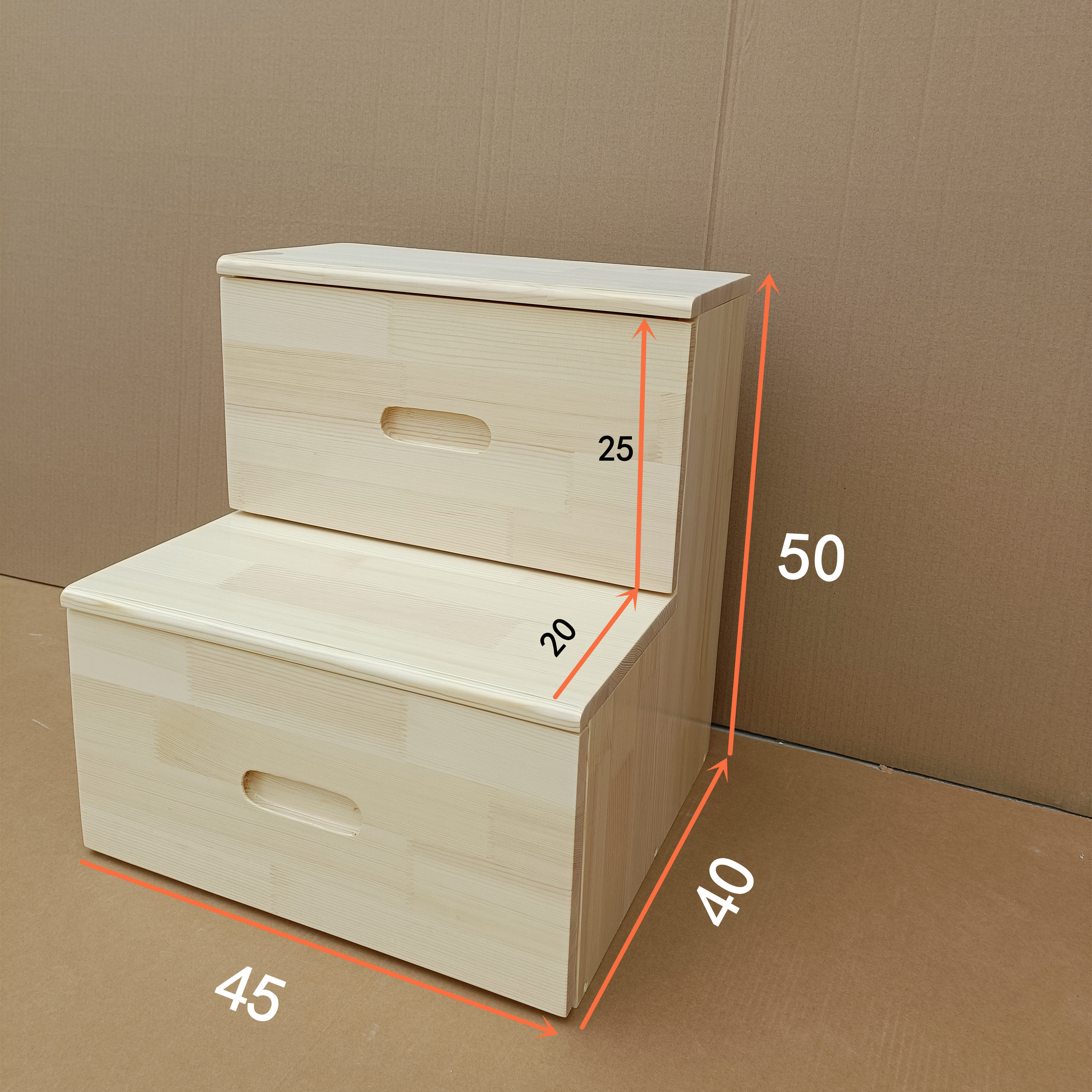 Ladder Single Sell Solid Wood Step Treading Cabinet Bookcase Storage Balcony Bed side cabinet Mobile Stool Dual-use with Drawers Can