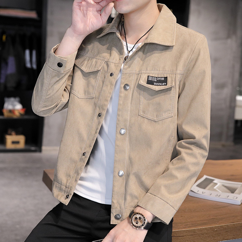 Suede Workwear Jacket Spring and Autumn New Fashion Brand Loose Lapel 2024 Winter Fleece Thickened Casual Coat for Men