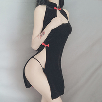 Han produced: retro beautiful buttocks seduction cheongsam high open fork uniform Imperial sister strappy underwear