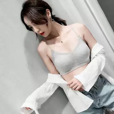 Underwear women's beautiful back wrapped chest Modal base sexy anti-light slim cross sling