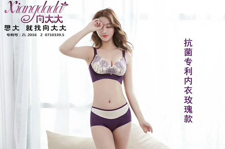 Để hoa hồng kháng khuẩn lớn không có vành đồ lót dày ngực nhỏ tập hợp liền mạch áo ngực gợi cảm đồ lót đẹp