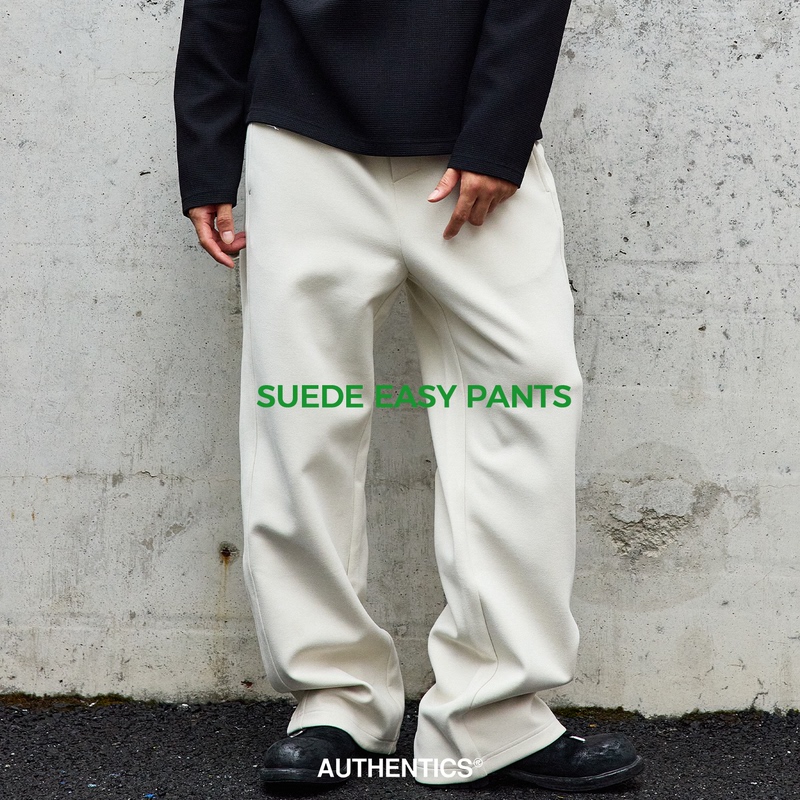 Atts 25Aw Green Label Series Imported Strong Twisted Suede Thermal Straight-Leg Trousers/Sweatpants