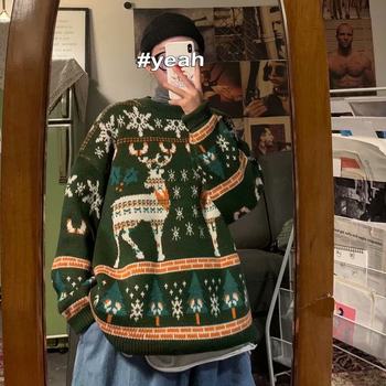 Christmas and new year couple's sweater and sweater