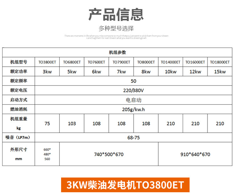 Ex-gratia 3 5 6 7 8 10 12 15kw Single three-phase diesel generator Large Jersey small move