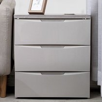 Japan Love Rieth Containing Plastic Drawer Bedroom Bed Head Cabinet Bedside Short Cabinet Table Lower Three Floors Alice