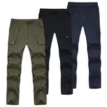 Spring and summer multi-pocket straight overalls Army fans outdoor sports quick-drying large size pants