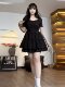 Plus-Size French Hepburn-Style Square-Neck Dress for Women, Summer, Slimming Waist, Niche Style, Trendy Dress for Curvy Women