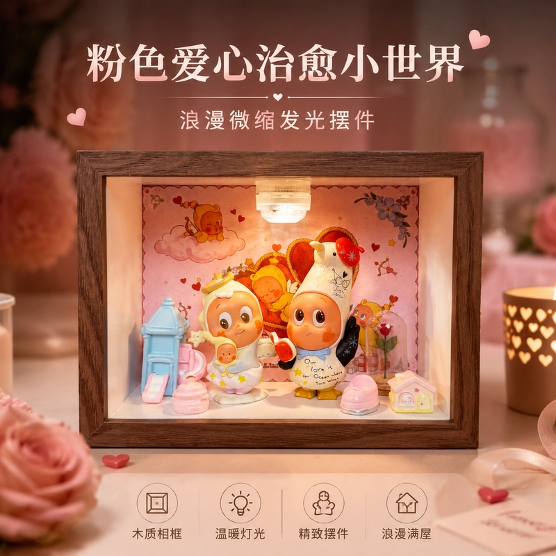 Star People Heartbeat Blind Box Display Box Wedding Registration Photo Collection Frame Figurine DIY Scenery Gift Star People Heartbeat Blind Box Display Box Wedding Registration Photo Collection Frame Figurine DIY Scenery Gift