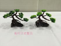 Taiwan small pine decoration flowers Japanese and Korean cuisine sashimi platter decoration imported simulation Qishi pine