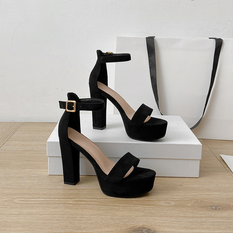 2026 Summer New Ultra-High Heel Fashion Sandals for Women, 12cm Thick Heel, Open Toe, Catwalk Platform, Versatile Women's Shoes