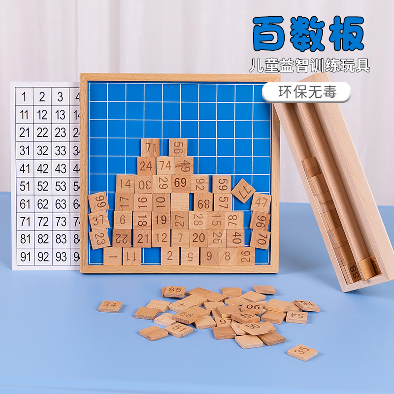 Montessori hundreds of board children 1 to 100 learning digital artifact kindergarten puzzle early education enlightenment counting toys