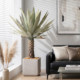 Simulated agave tropical green plants for landscaping fake plants
