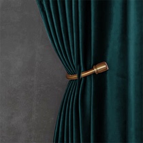 Nordic simple thickened warm velvet cloth shading dirty pink girl bedroom curtain cloth thickened cotton and linen shading cloth