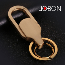 Zhongbang keychain mens waist hanging pure copper handmade hanging buckle Personalized custom creative gift car key pendant